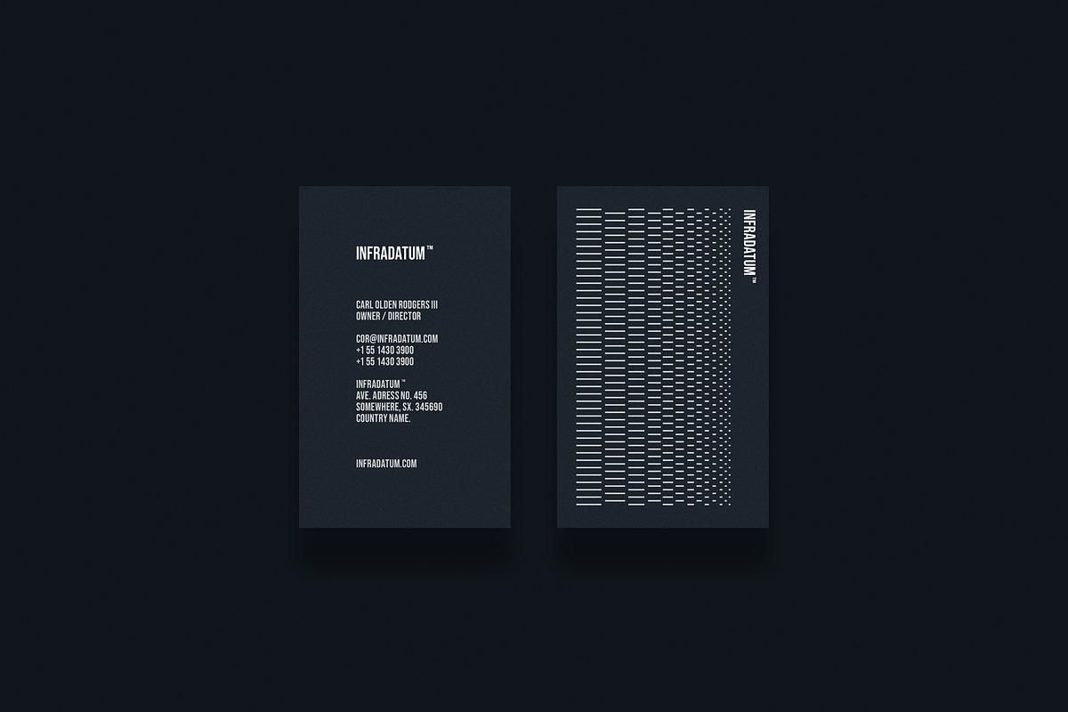 Business cards template: Infradatum, a Business Card Template by Srg® (Photo 1 of 4)