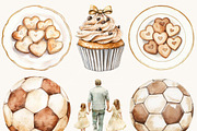Watercolor Dad Clipart Bundle, a Person Illustration by SparkyDesignsUS (Thumbnail 3 of 9)