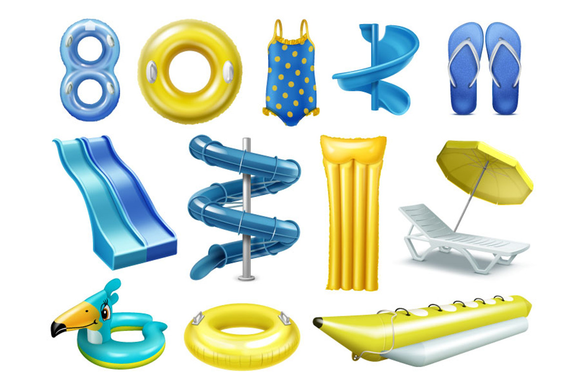 Big Vector Waterpark Set, a Person Illustration by Zonda