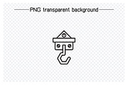 Crane Hook Winch Icons Illustration, an Outline Icon by Designfour (Thumbnail 3 of 7)