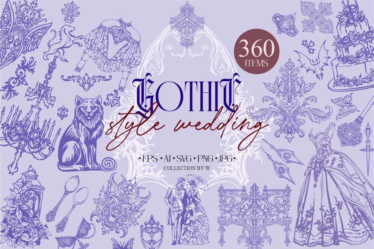 Wedding in GOTHIC style, an Object Graphic by Collection by VY (Photo 1 of 17)
