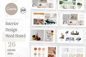 Interior Design Mood Board, a Branding & Logo Template by PittaFinePrint