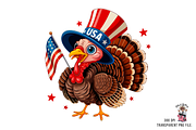Patriotic Turkey Sublimation PNG, a Graphic by Clipart Bloom (Thumbnail 5 of 11)