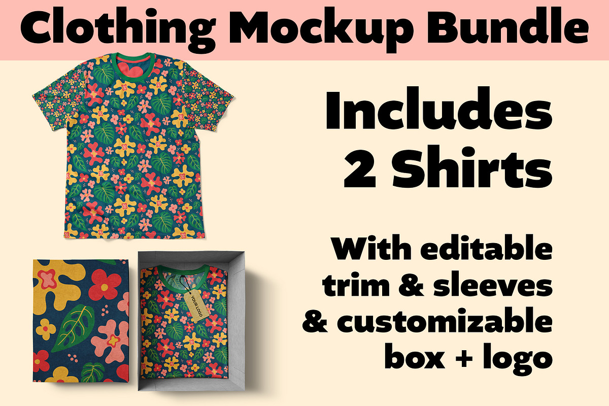 6 Piece Clothing Mockup Bundle, a Shirt Mockup by Carrie Cantwell (Photo 3 of 5)