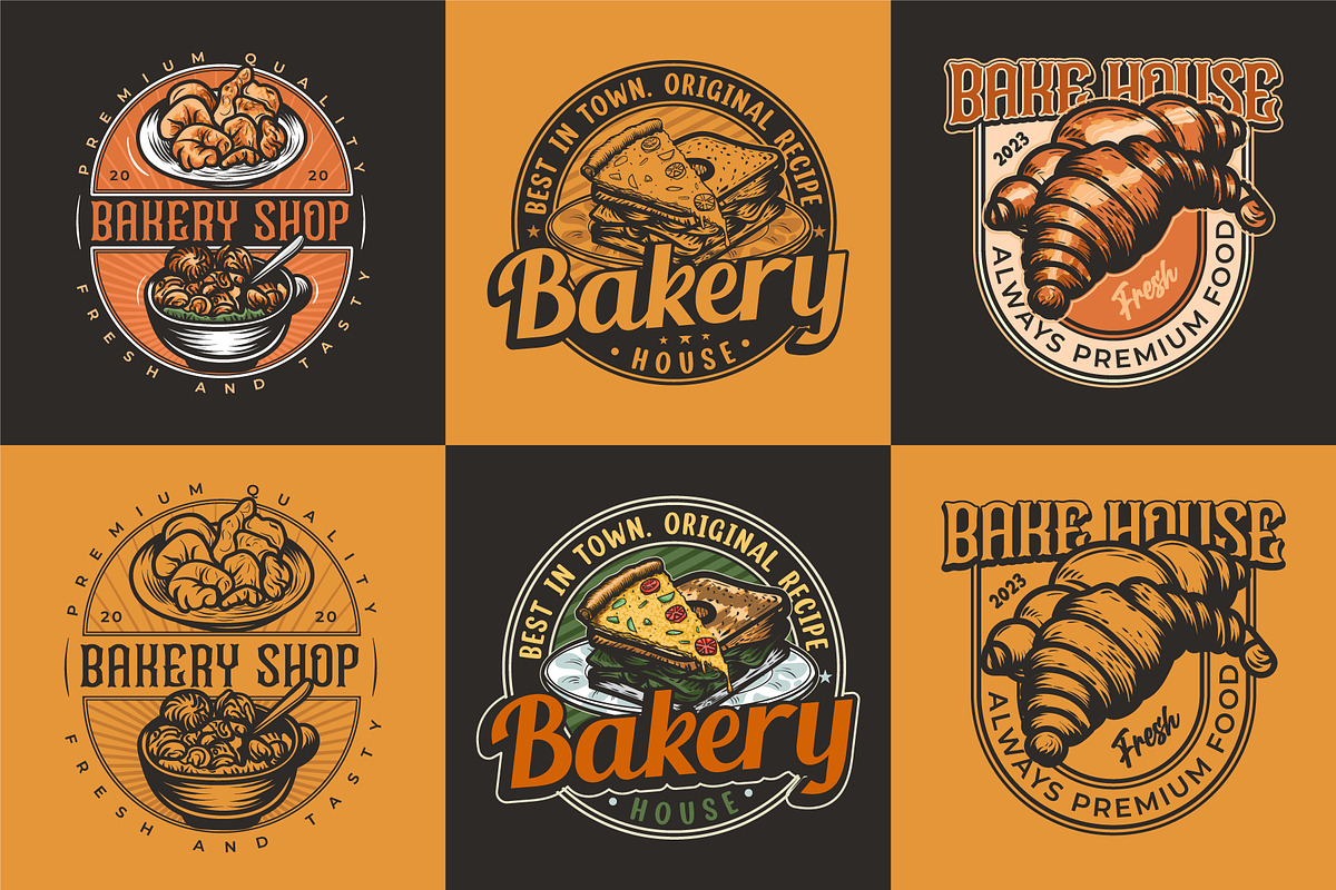 Food logo for restaurant of labels, a Branding & Logo Template by Billah Hub