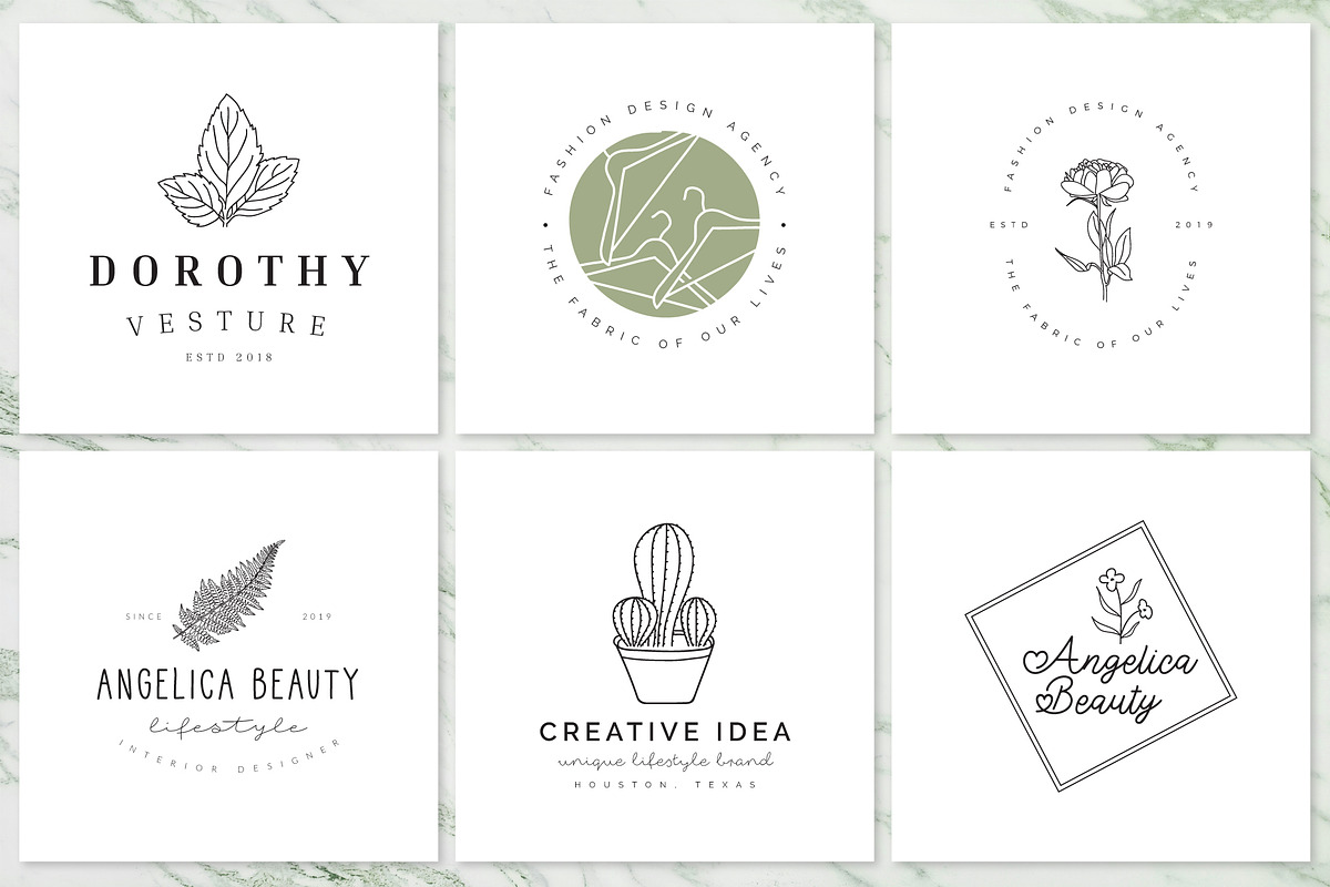 200 Hand Drawn Feminine Logo Bundle, a Branding & Logo Template by XpertgraphicD (Photo 17 of 61)