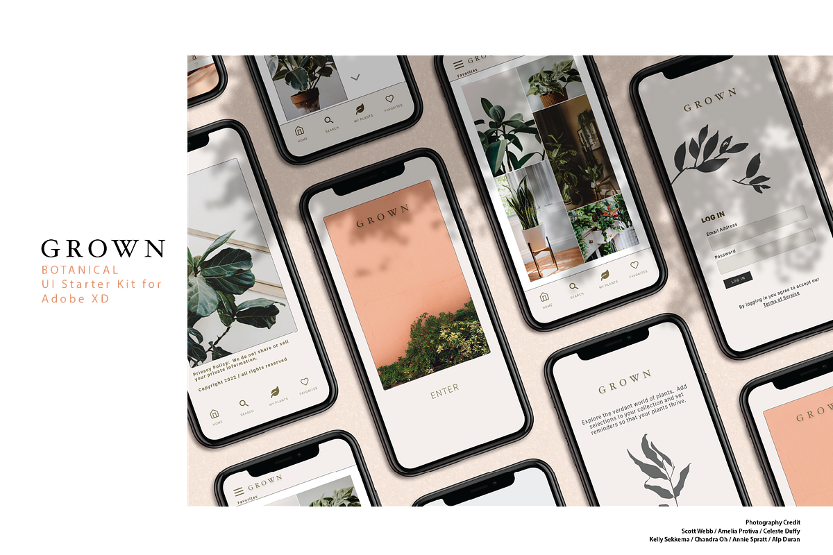 Grown - Plant Care UI Kit, an App Template by CC CREATIVE CO (Photo 1 of 4)