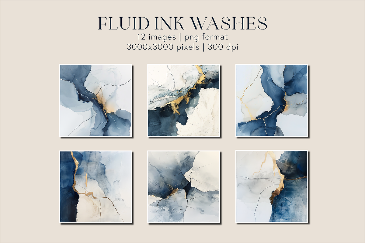 Fluid ink wash kintsugi backgrounds, a Background Graphic by Sugar River Merchantile (Photo 2 of 4)