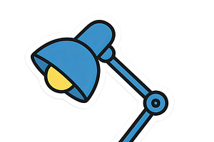Isolated desk lamp illustration for, an Illustration by Dvoevnore photos