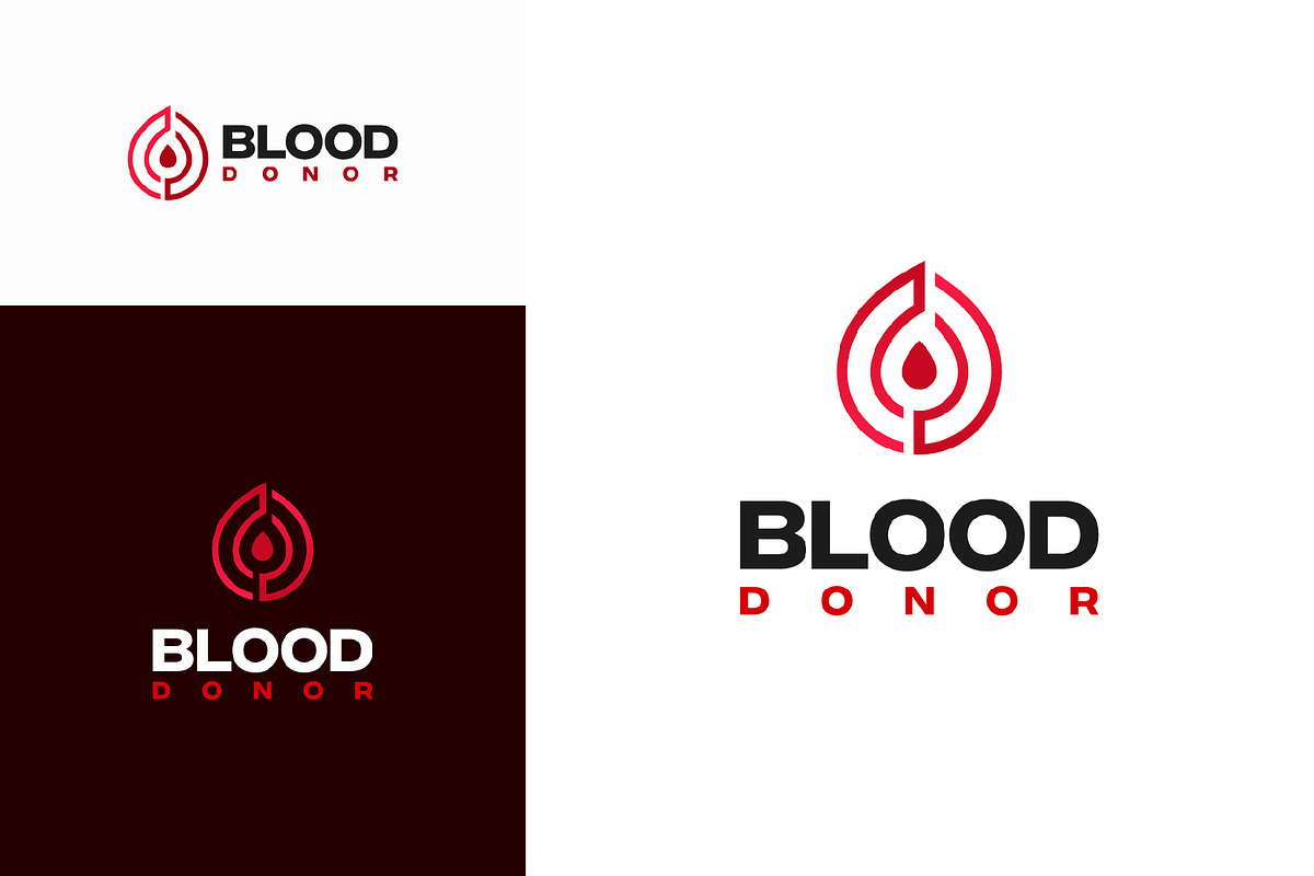 Set of Blood Donor logo designs, a Branding & Logo Template by Lucky Creative (Photo 2 of 5)
