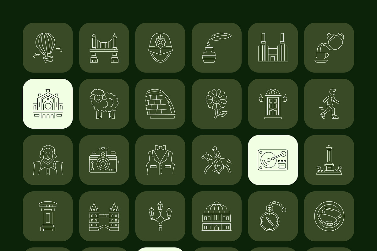 1390 Cultural and Historical Icons, an Outline Icon by Prosymbols (Photo 15 of 25)