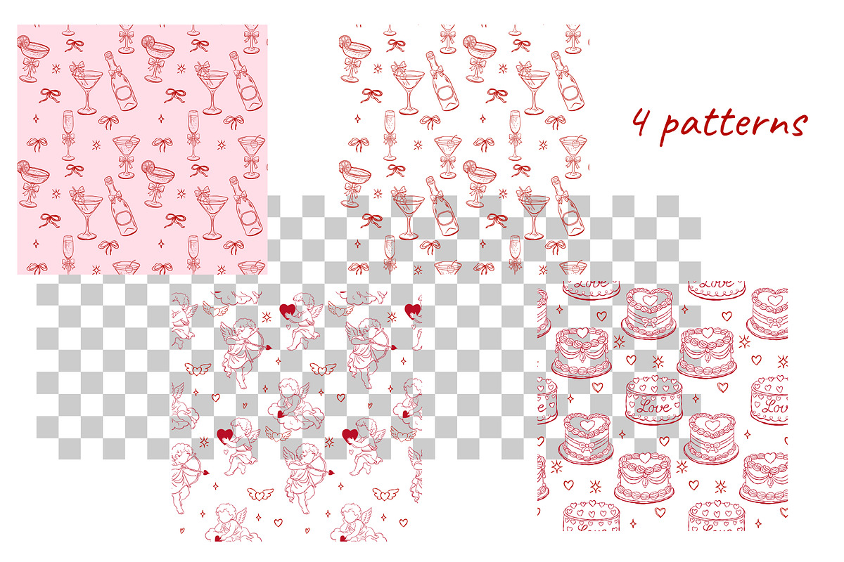 Whimsical bachelorette valentine day, a Decorative Illustration by Bielousova Art (Photo 6 of 8)