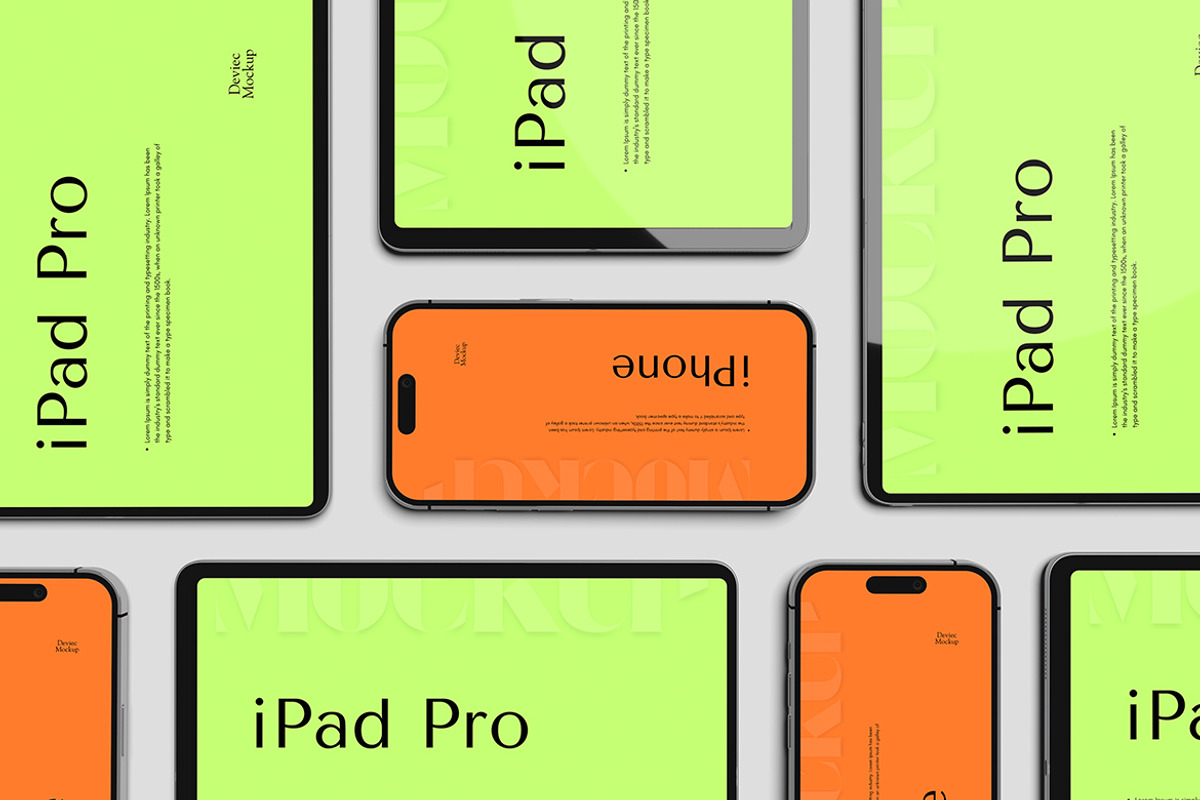 iPad Pro & iPhone Pro Mockup, a Wearable Device Mockup by Pikachudesign (Photo 4 of 4)