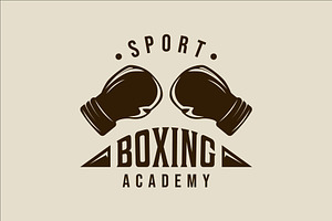 boxing logo vintage vector design, a Branding & Logo Template by zyxroun shop