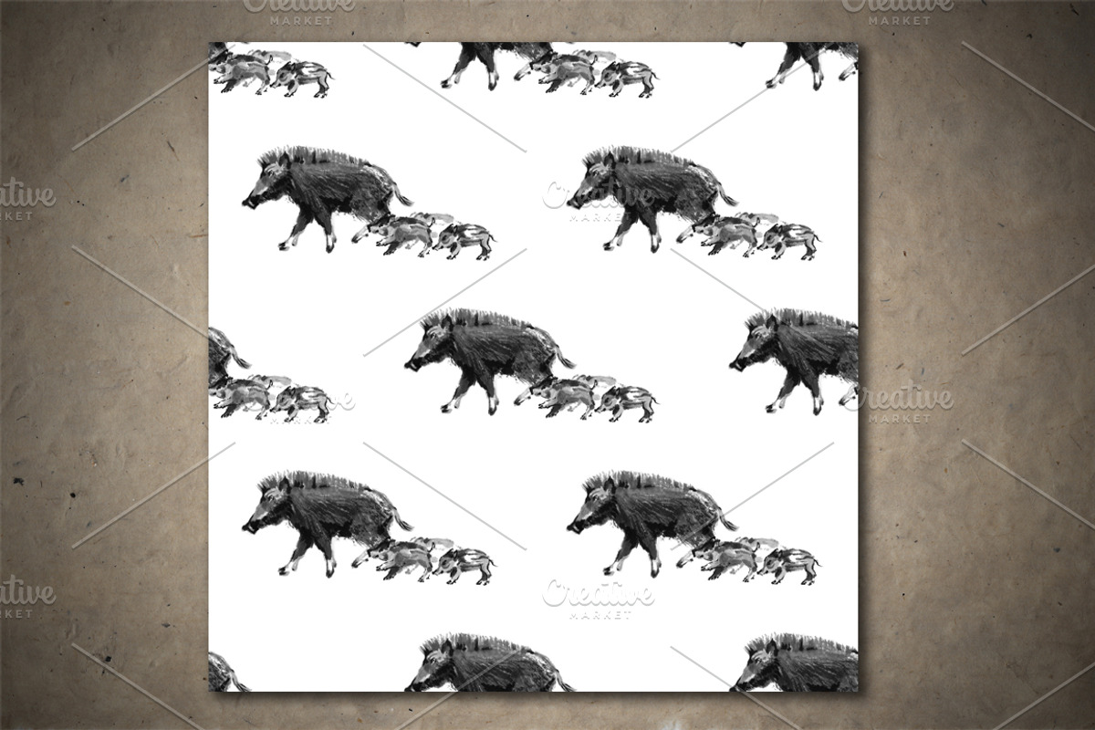 Pigs Sumi-e, an Animal Illustration by StabuLaRasa illustration (Photo 5 of 17)
