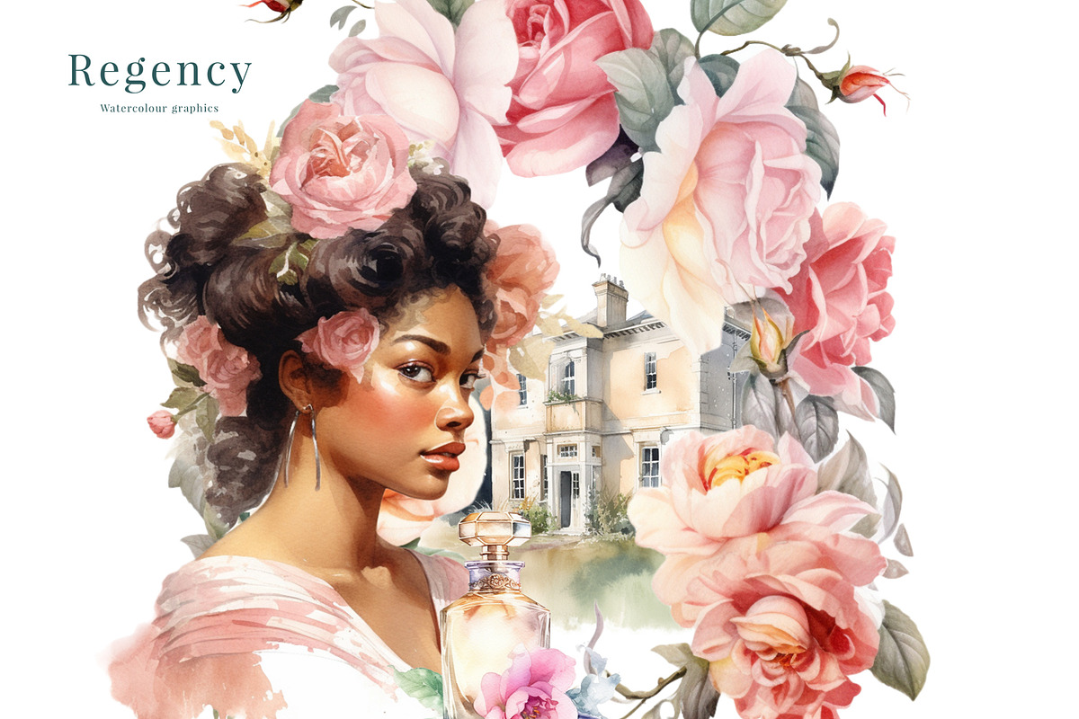 Regency Vintage Clipart Set, a Person Illustration by Twigs and Twine (Photo 7 of 7)