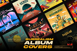 Surrealism Album Covers Pack Vol.2, a Poster Template by Cursedesign