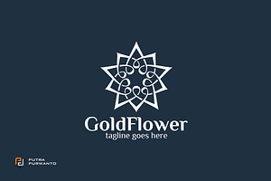 Gold Flower - Logo Template