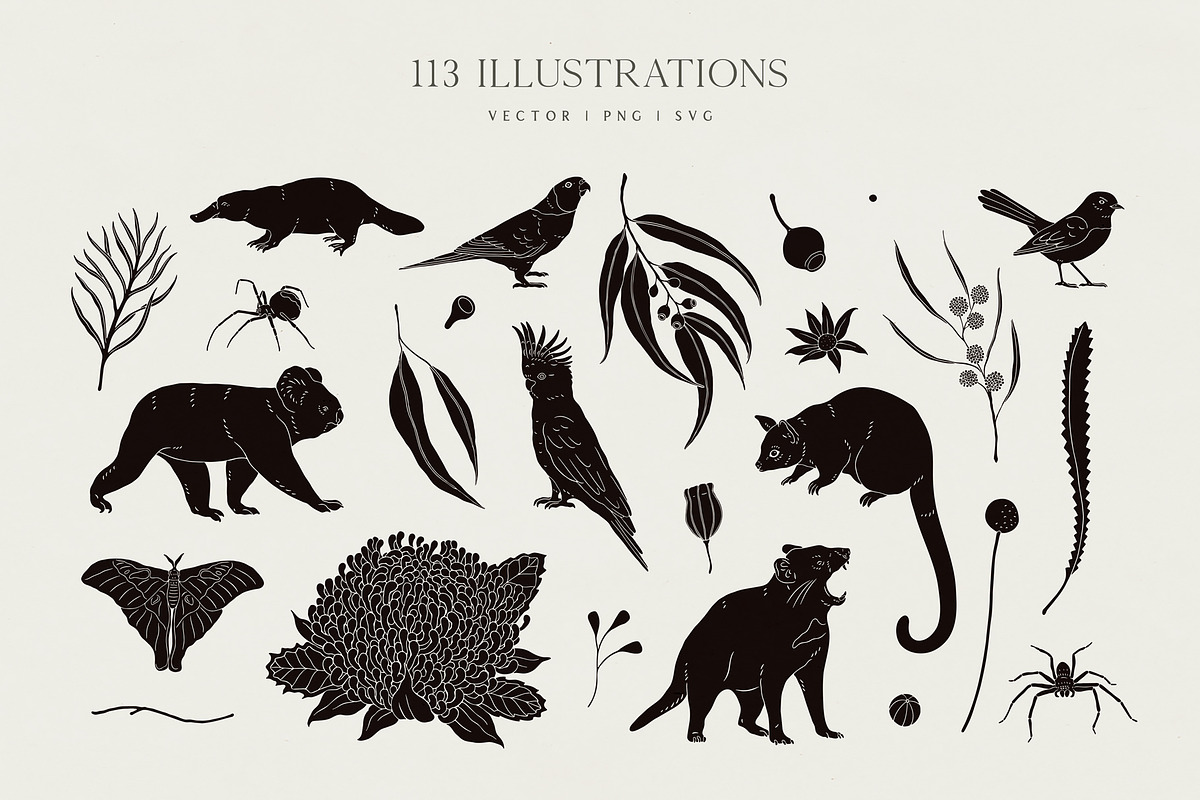 Southern Silhouettes Collection, an Animal Illustration by rouxsupplyco (Photo 4 of 17)