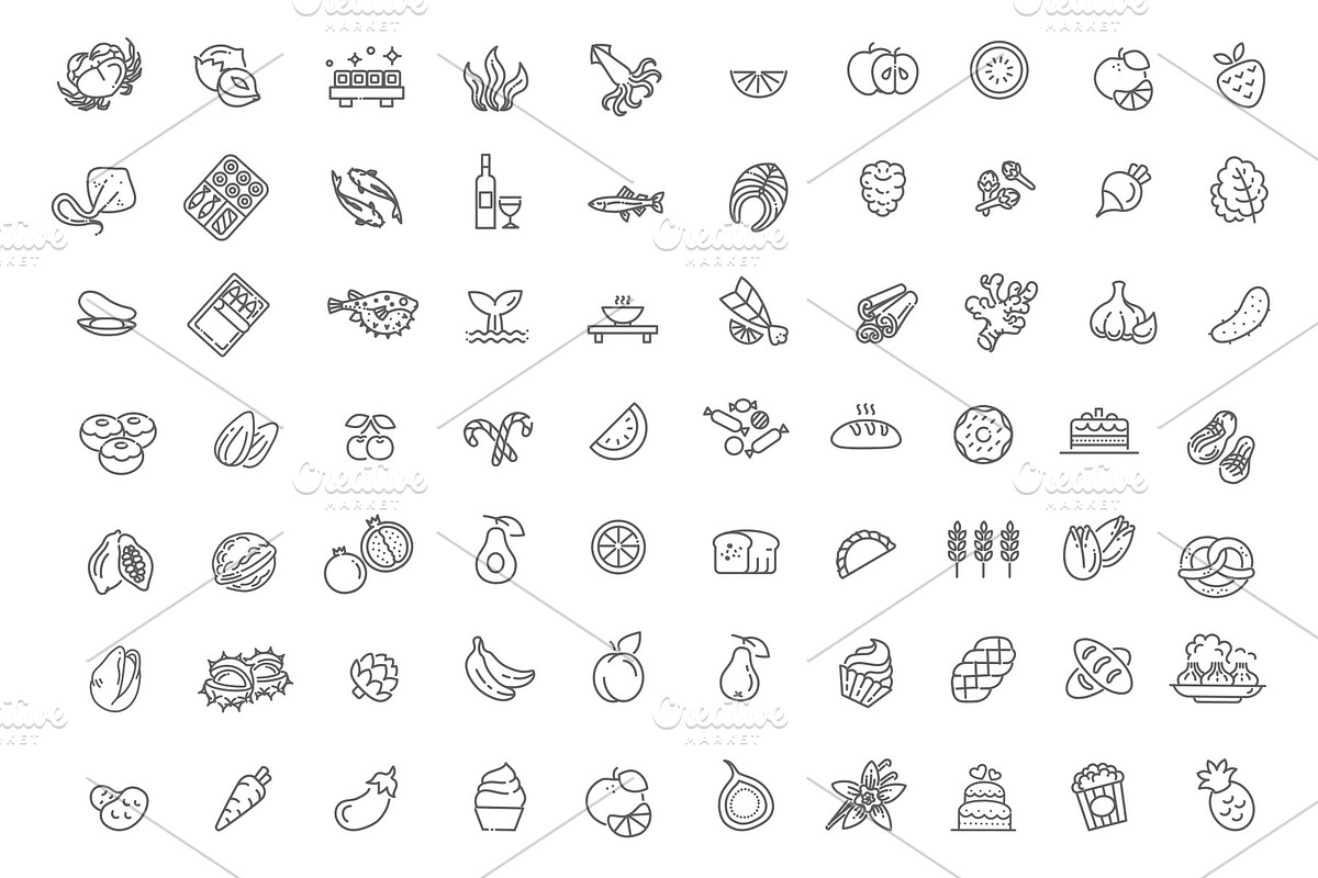 210 Food and Drink thin vector icon, an Outline Icon by Tettygreen (Photo 3 of 4)