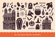 Cute & Spooky Halloween Clipart, an Illustration by Soph Rowe (Thumbnail 2 of 7)