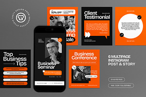 Business Instagram Set, a Social Media Template by graphicook