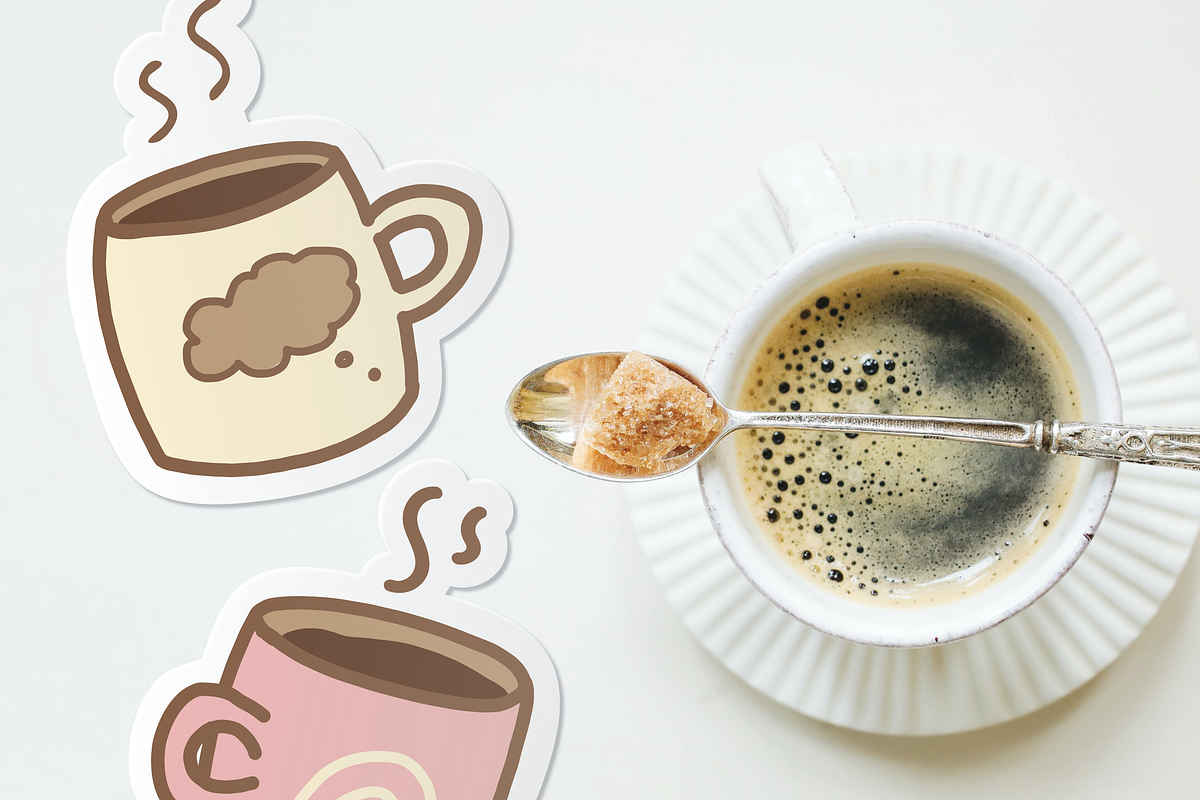Coffee Shop Tea Cups Mugs Stickers, a Food Illustration by InkCloudDesign (Photo 4 of 4)