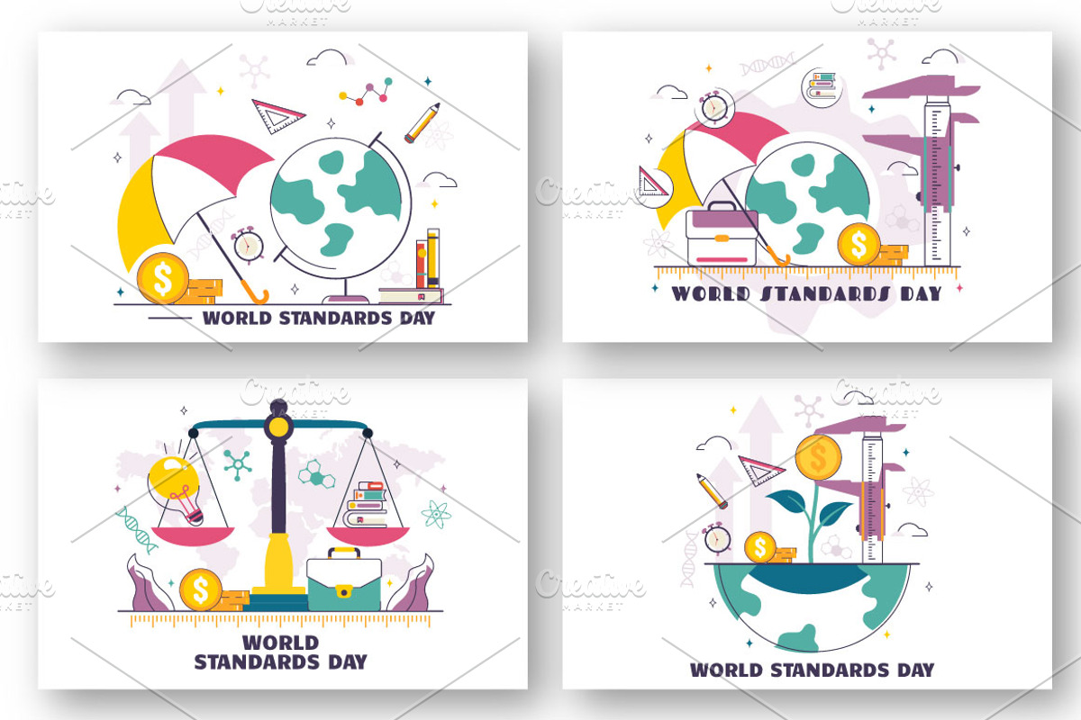 10 World Standards Day Illustration, a Finance Illustration by denayunebgt (Photo 2 of 4)
