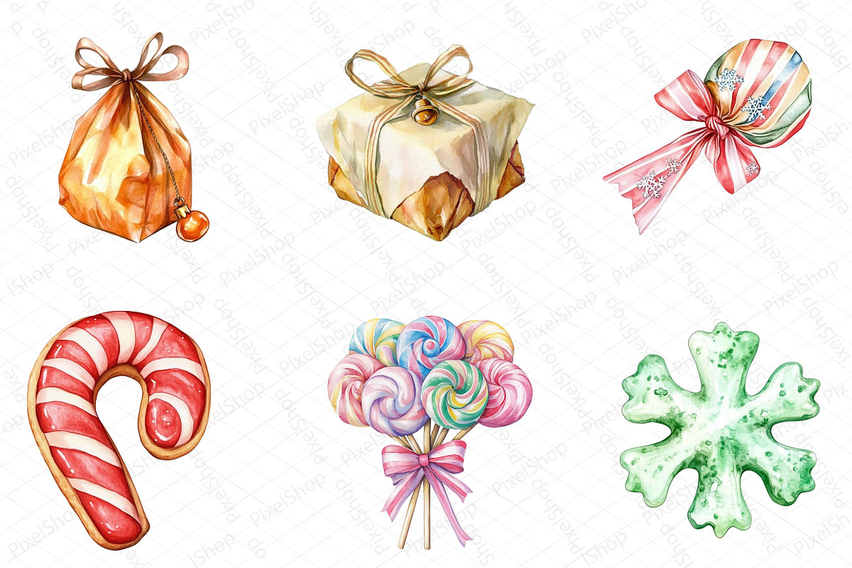 Christmas Candy Sublimation Clipart, an Illustration by DreamPrint404 (Photo 2 of 5)