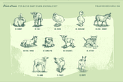 Vector Baby Farm Animals Set, an Animal Illustration by Well Rock Designs (Thumbnail 4 of 9)