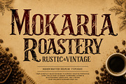 Mokaria Roastery - Vintage Rustic, a Serif Font by HypeWorksCo (Thumbnail 1 of 15)