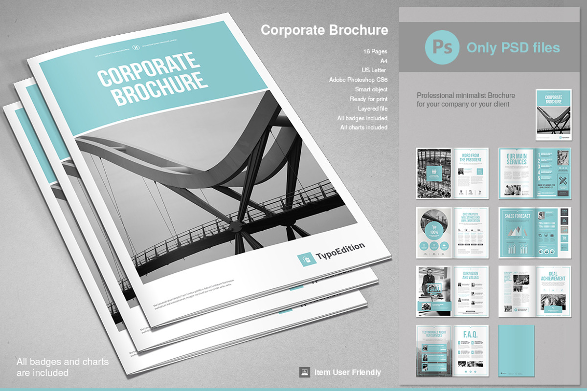 Corporate Brochure PSD, a Brochure Template by TypoEdition (Photo 1 of 4)