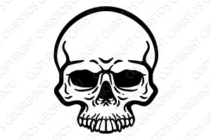 Skull Grim Reaper Cartoon Skeleton, an Illustration by Christos Georghiou