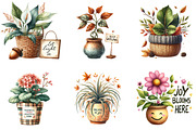 Positive Autumn Houseplant Clipart, an Illustration by DreamArtGraphic (Thumbnail 4 of 4)