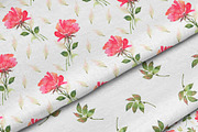 Watercolor flowers seamless patterns, a Pattern Graphic by AnnelyBlooms (Thumbnail 3 of 7)