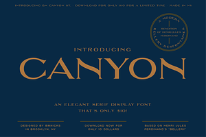 Canyon - An Elegant Serif Typeface