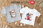 Cartoon cat in love. Valentine's Day, an Animal Illustration by KENO Mascots (Thumbnail 3 of 8)
