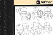 50 Chibi Procreate fighting Stamps, a Brush Add-On by DrawingStoryShop (Thumbnail 2 of 6)