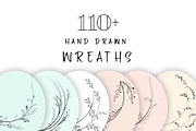 110+ Hand Drawn Wreaths Collection, a Decorative Illustration by Pixavics (Thumbnail 2 of 8)