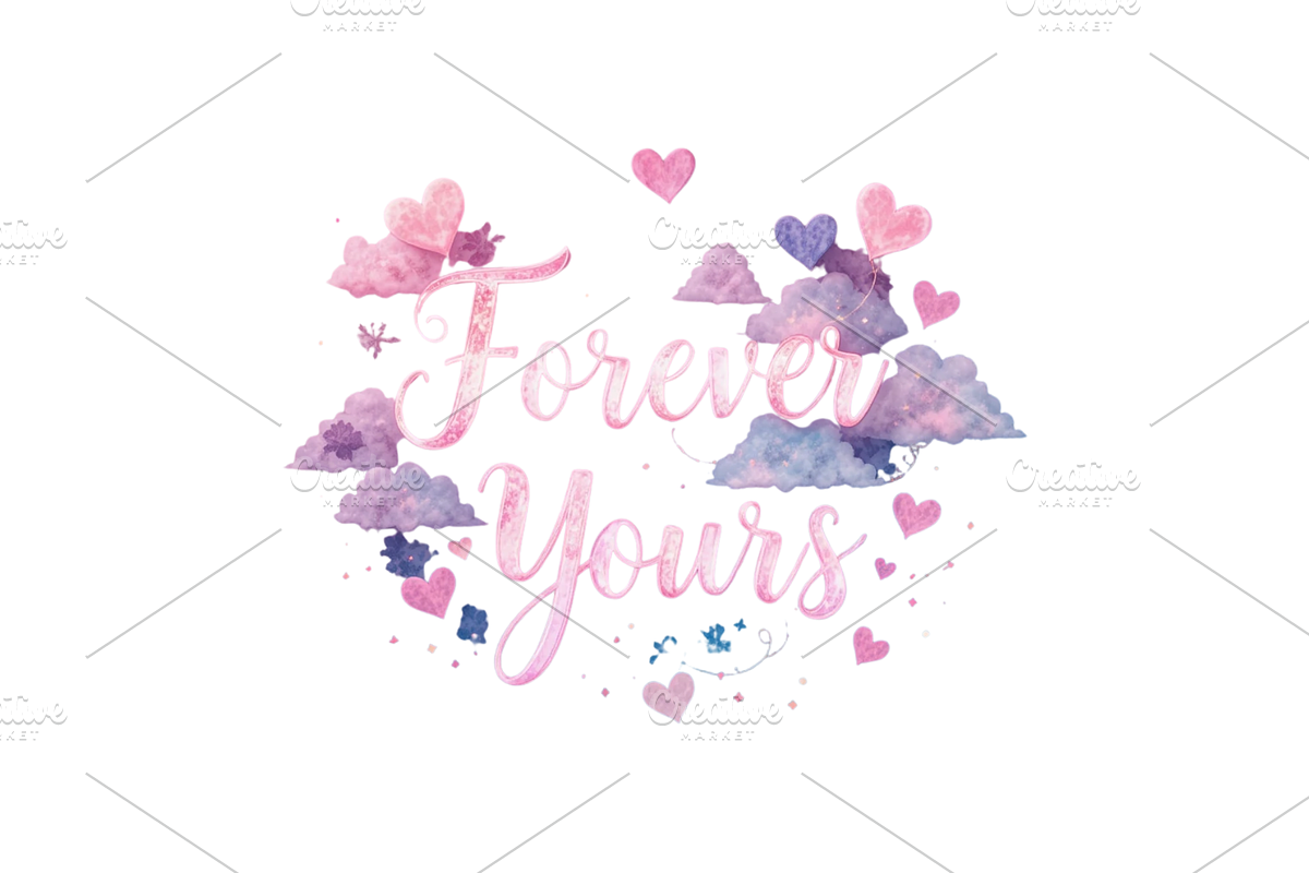Romantic Love Quote Sublimation, a Seasonal Illustration by Creative design (Photo 3 of 6)