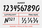 Rushtar - Brush Grunge Typeface, a Handwritten Font by Drizy (Thumbnail 4 of 10)
