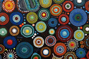 Colorful abstract circular dot, a Photo by Dvoevnore photos