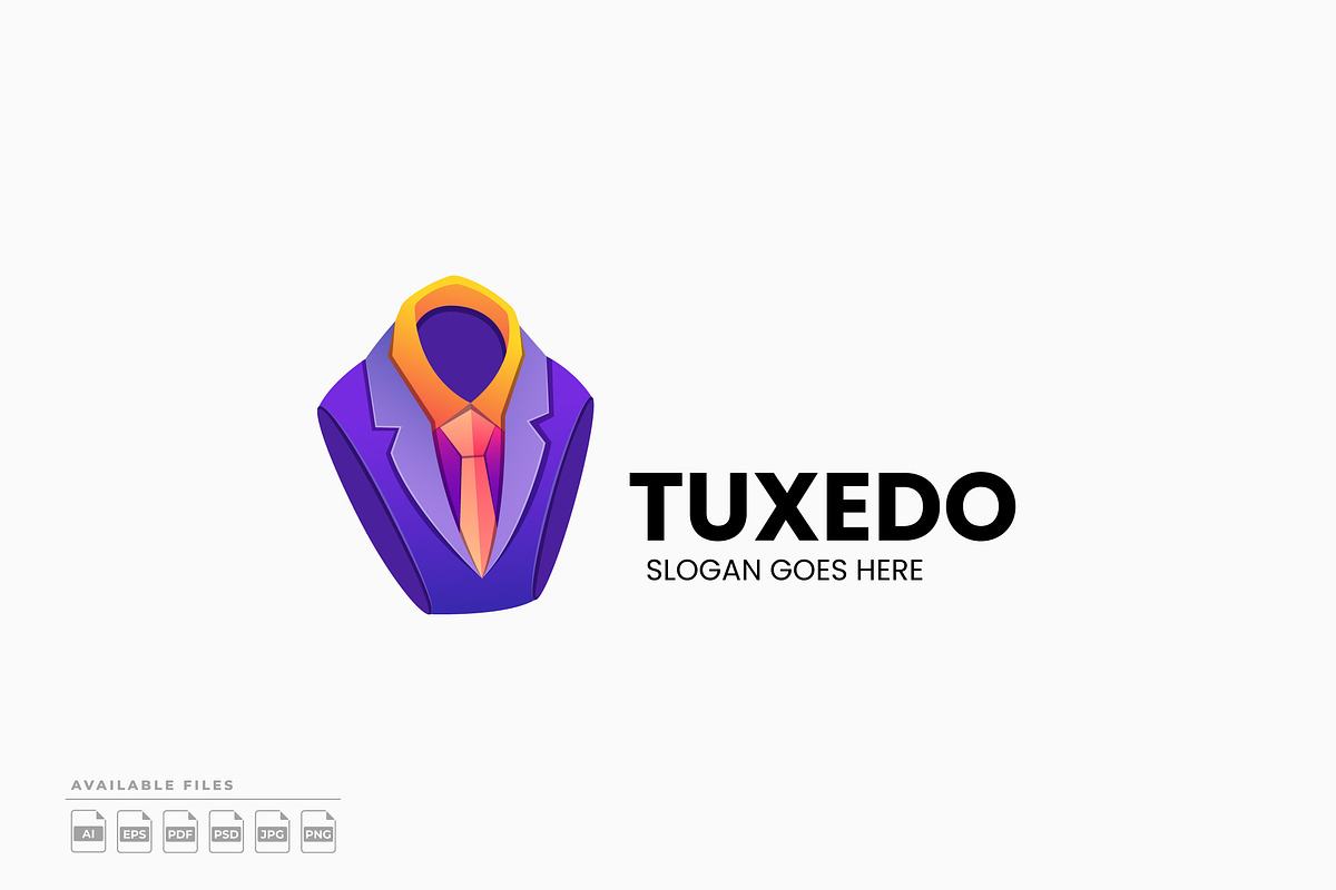 Tuxedo Gradient Colorful Logo, a Branding & Logo Template by Zeer Graphic