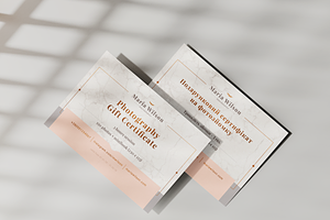 Gift certificate - Marble, Rose Gold