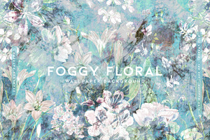 Foggy Floral Wallpaper