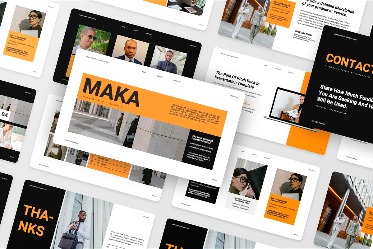 Maka - Pitch Deck PowerPoint, a Presentation Template by SquidPixey (Photo 6 of 6)