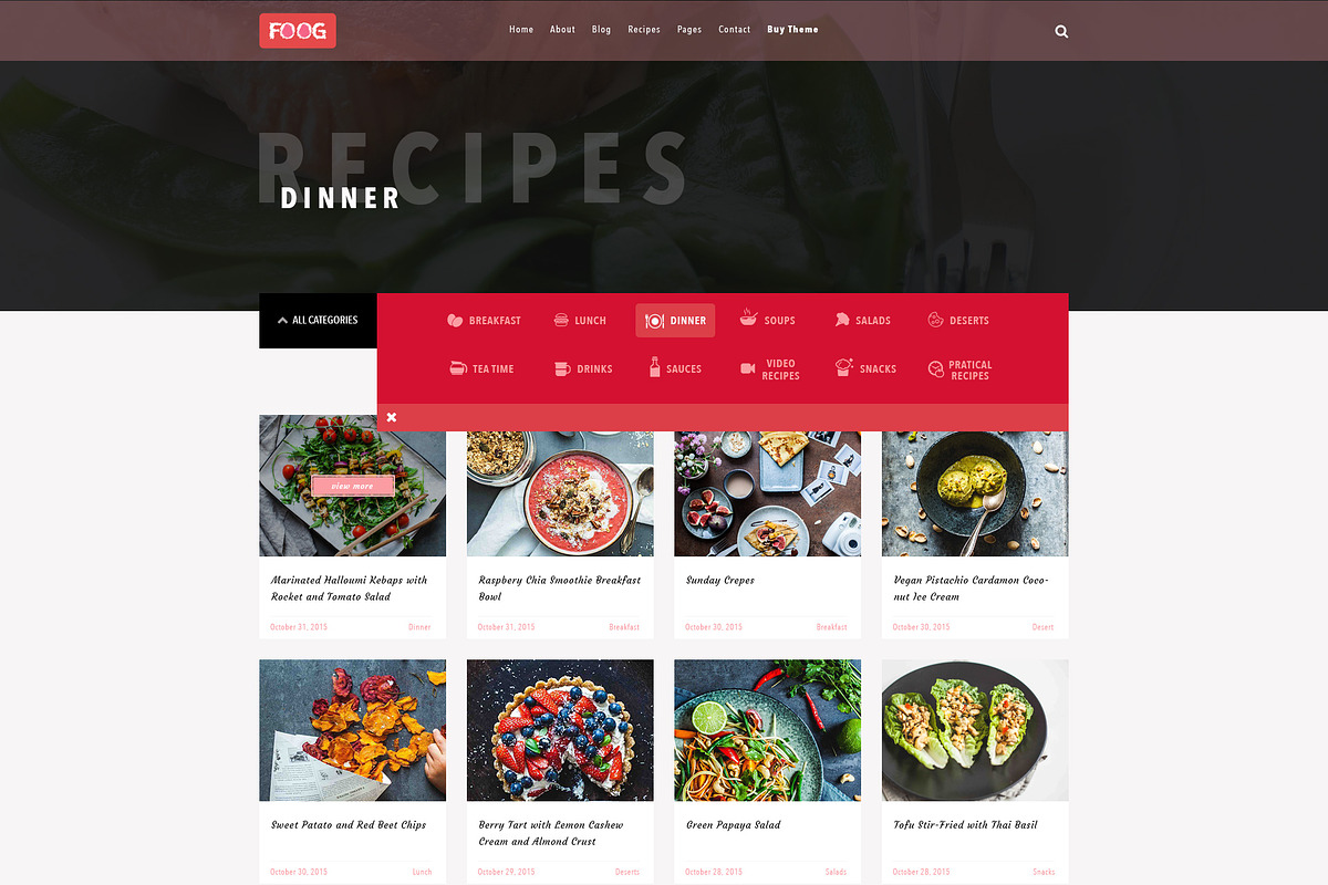 FOOG Personal Recipe Blog Template, a Websites & App Template by Arif's Shop (Photo 9 of 13)
