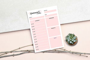 Editable Canva Homework Planner