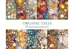 Seamless patterns with organic cells, a Pattern Graphic by Bubert Art