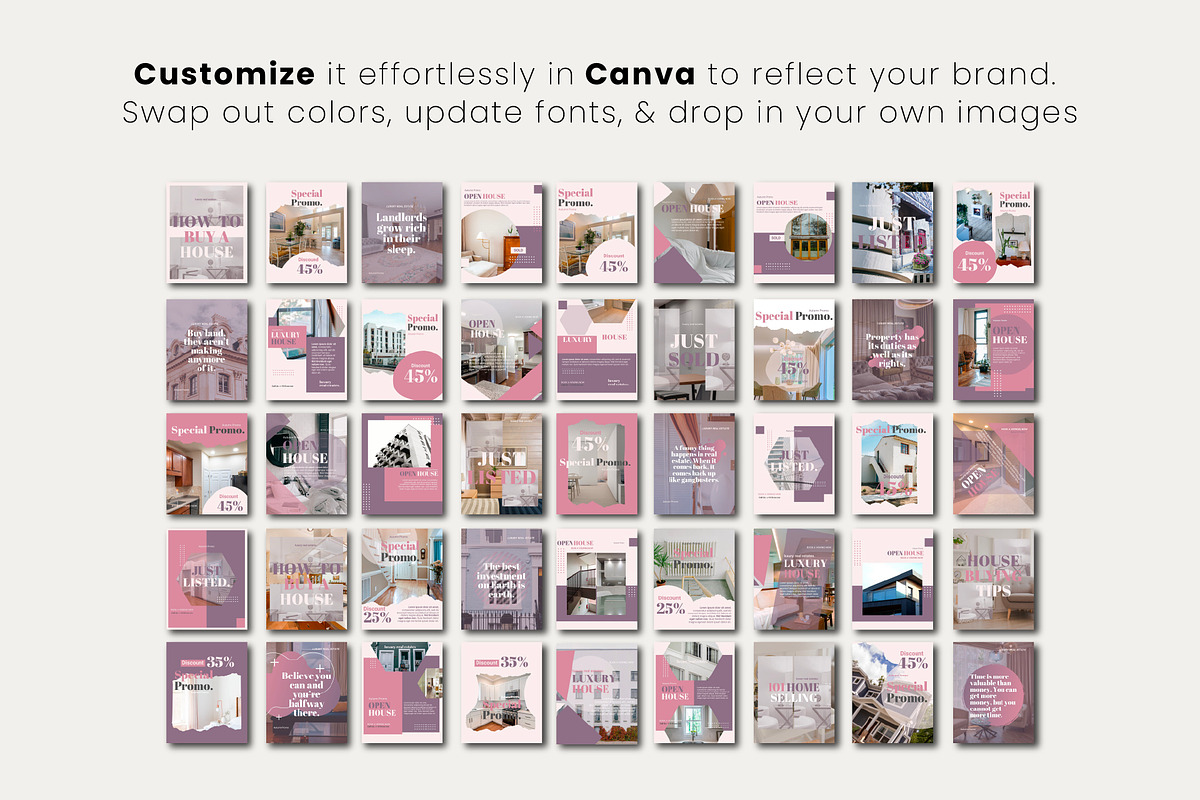 Real Estate Instagram Canva Templates preview 3